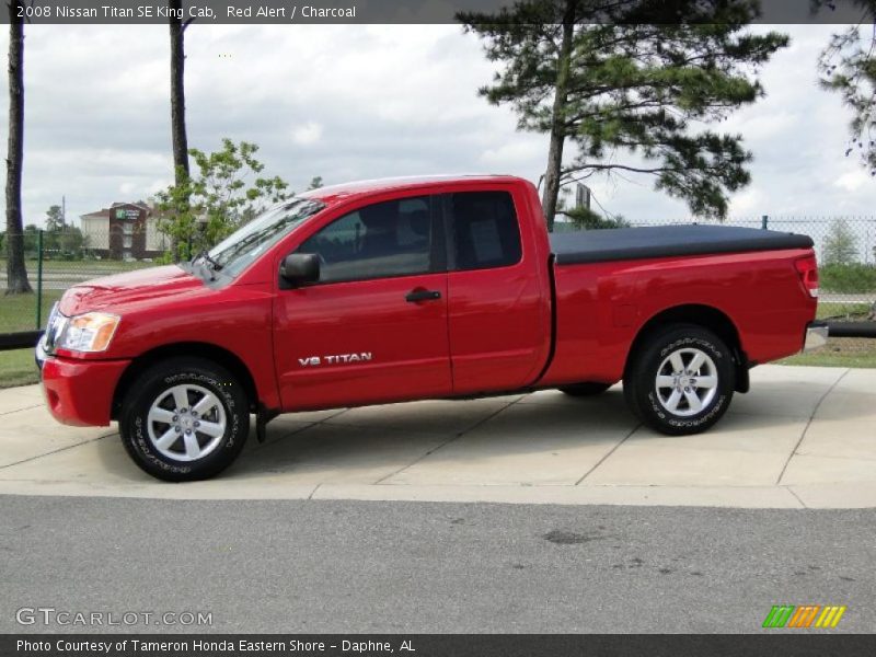 Red Alert / Charcoal 2008 Nissan Titan SE King Cab