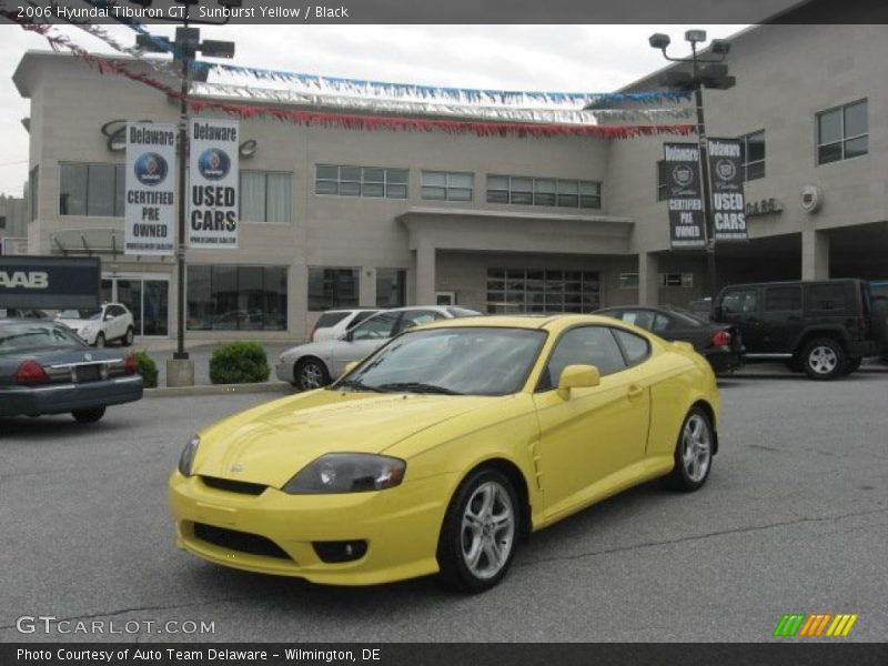 Sunburst Yellow / Black 2006 Hyundai Tiburon GT