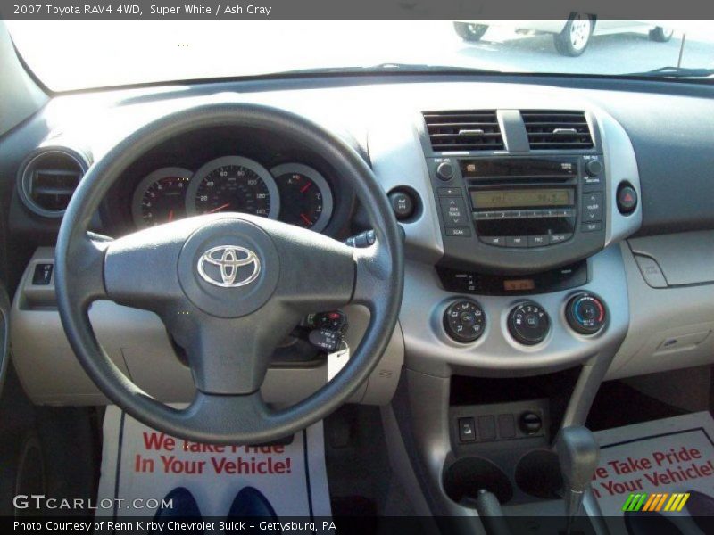 Super White / Ash Gray 2007 Toyota RAV4 4WD