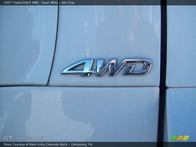 Super White / Ash Gray 2007 Toyota RAV4 4WD