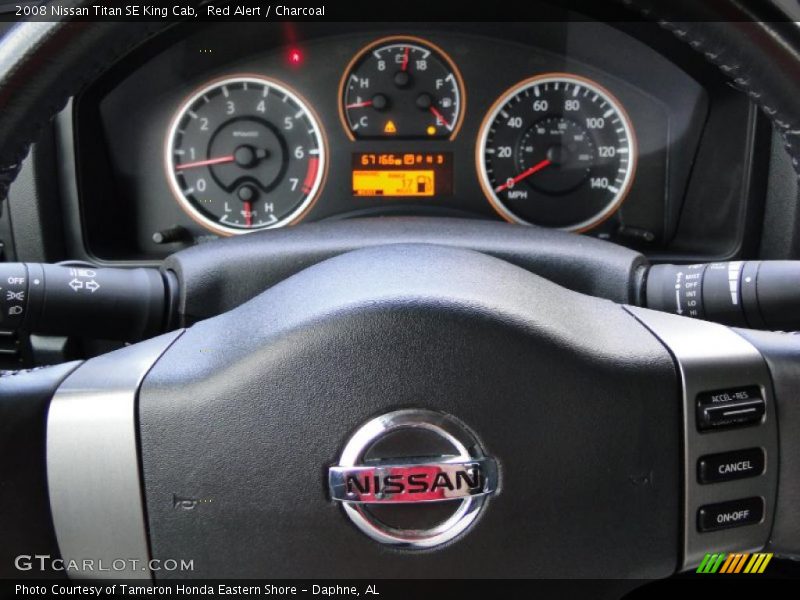 Red Alert / Charcoal 2008 Nissan Titan SE King Cab