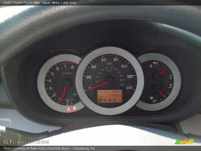 Super White / Ash Gray 2007 Toyota RAV4 4WD