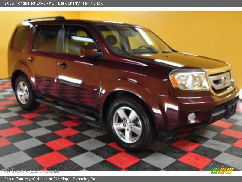 Dark Cherry Pearl / Black 2009 Honda Pilot EX-L 4WD