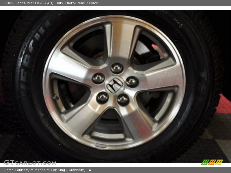 Dark Cherry Pearl / Black 2009 Honda Pilot EX-L 4WD