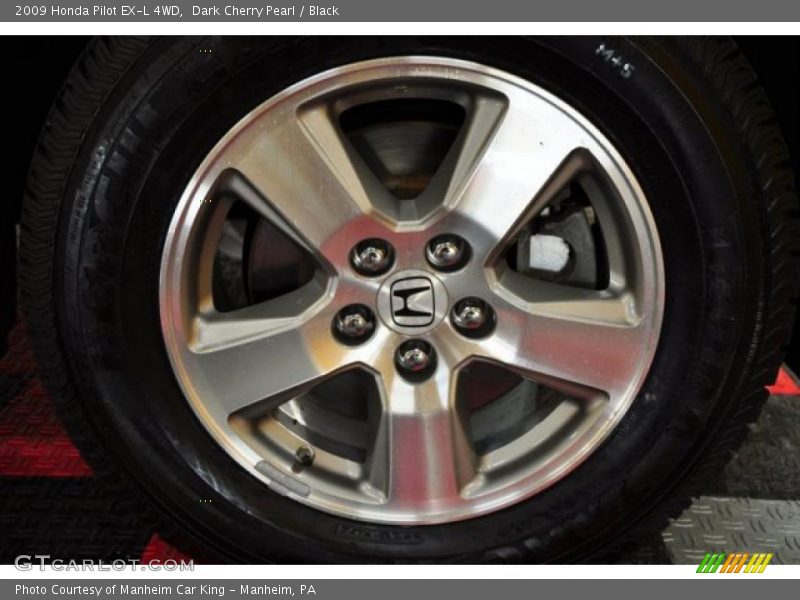 Dark Cherry Pearl / Black 2009 Honda Pilot EX-L 4WD