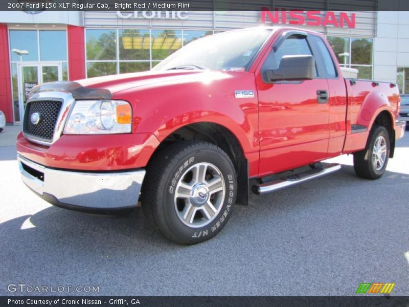 Bright Red / Medium Flint 2007 Ford F150 XLT Regular Cab