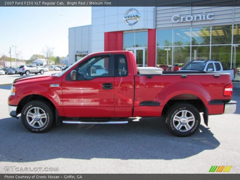 Bright Red / Medium Flint 2007 Ford F150 XLT Regular Cab