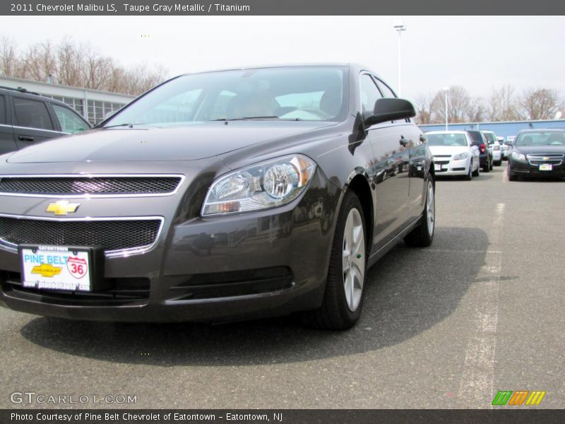 Taupe Gray Metallic / Titanium 2011 Chevrolet Malibu LS