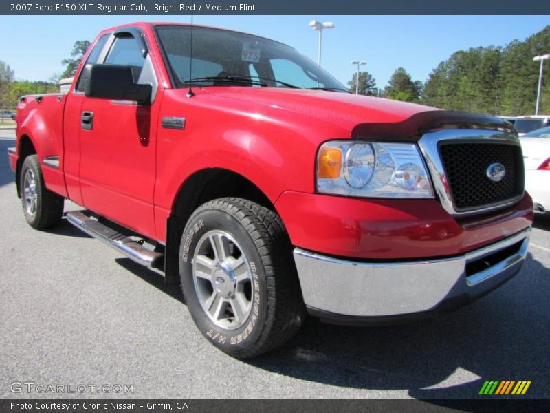 Bright Red / Medium Flint 2007 Ford F150 XLT Regular Cab