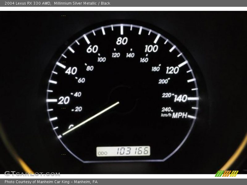 Millinnium Silver Metallic / Black 2004 Lexus RX 330 AWD