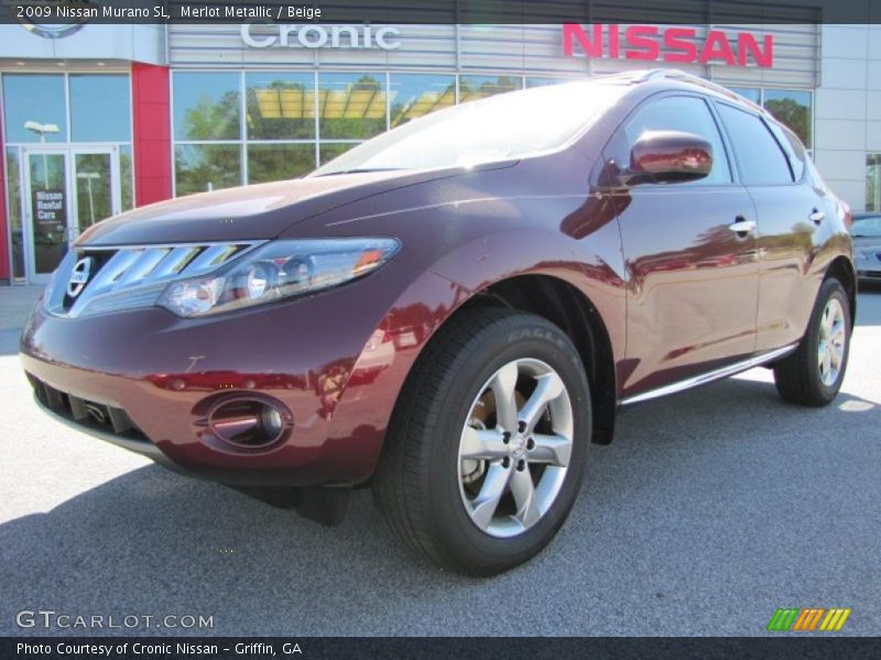 Merlot Metallic / Beige 2009 Nissan Murano SL