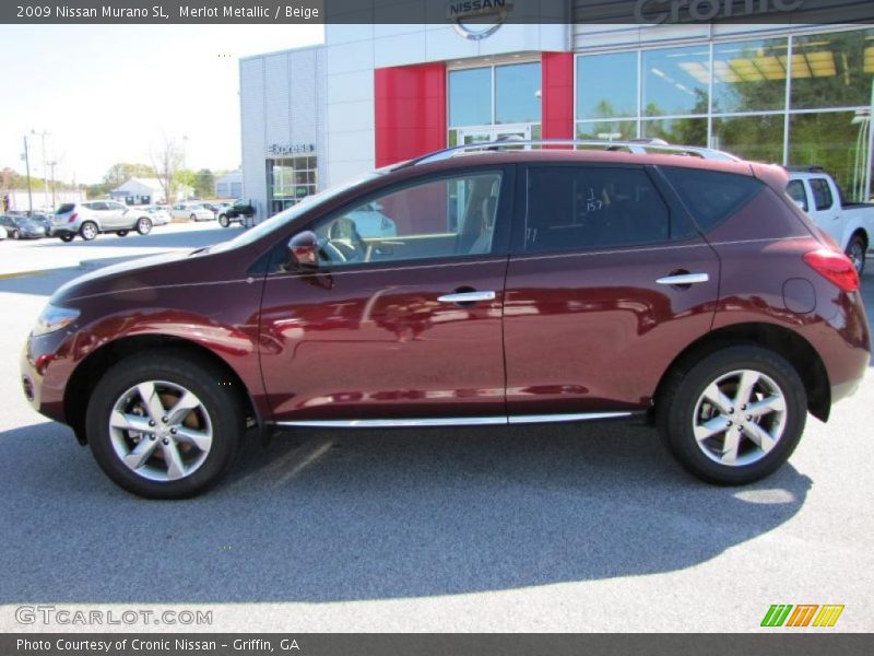 Merlot Metallic / Beige 2009 Nissan Murano SL