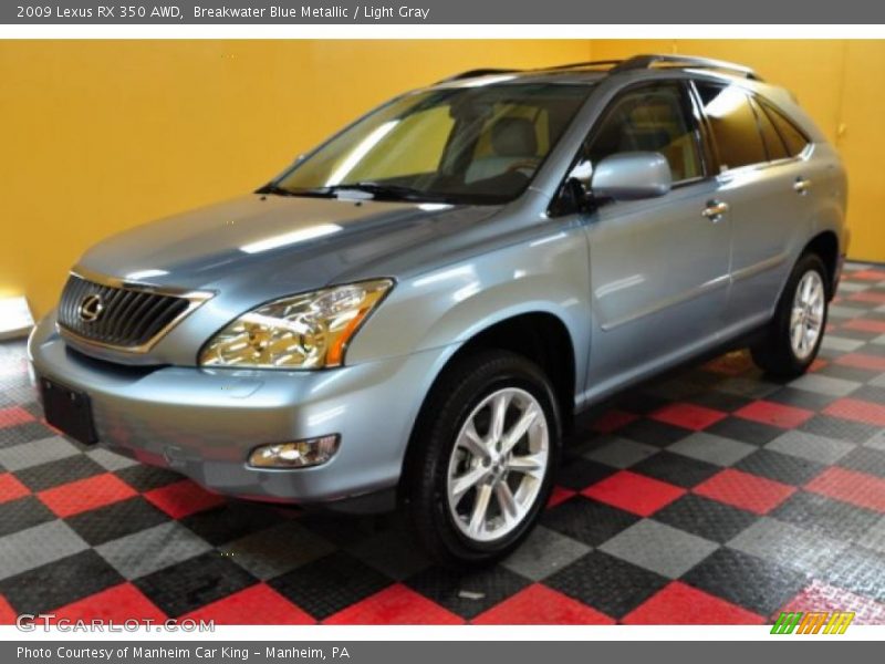 Breakwater Blue Metallic / Light Gray 2009 Lexus RX 350 AWD
