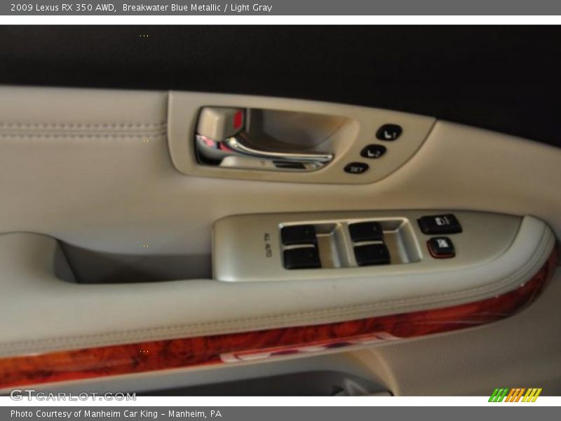 Breakwater Blue Metallic / Light Gray 2009 Lexus RX 350 AWD