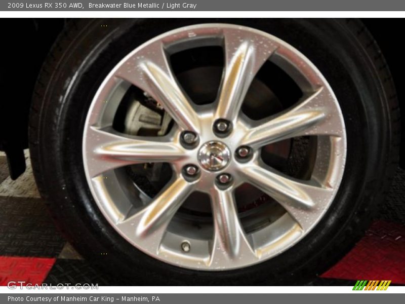 Breakwater Blue Metallic / Light Gray 2009 Lexus RX 350 AWD