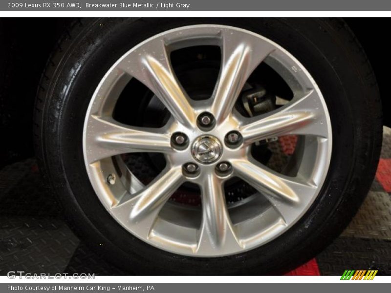 Breakwater Blue Metallic / Light Gray 2009 Lexus RX 350 AWD