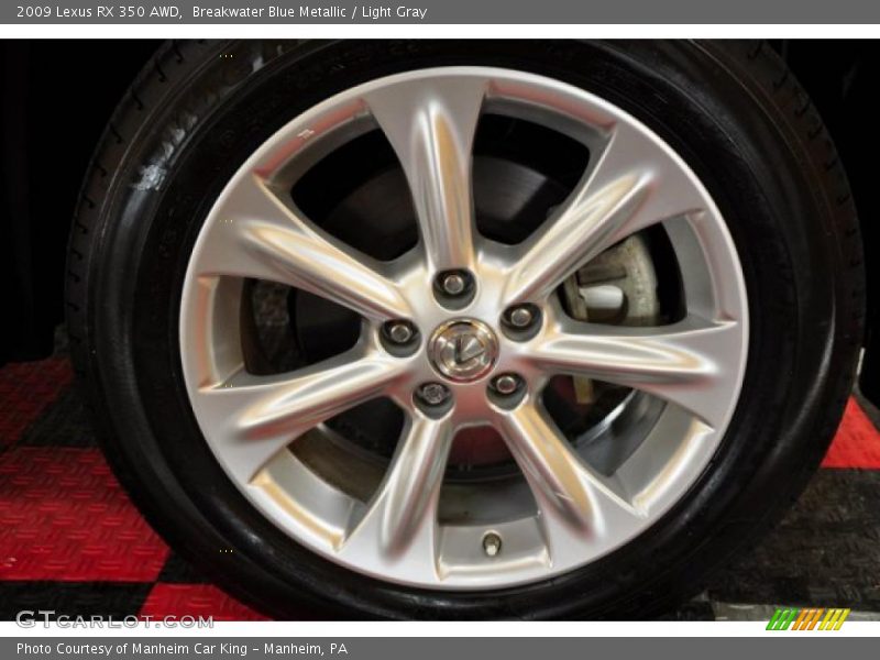 Breakwater Blue Metallic / Light Gray 2009 Lexus RX 350 AWD