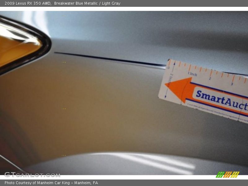 Breakwater Blue Metallic / Light Gray 2009 Lexus RX 350 AWD