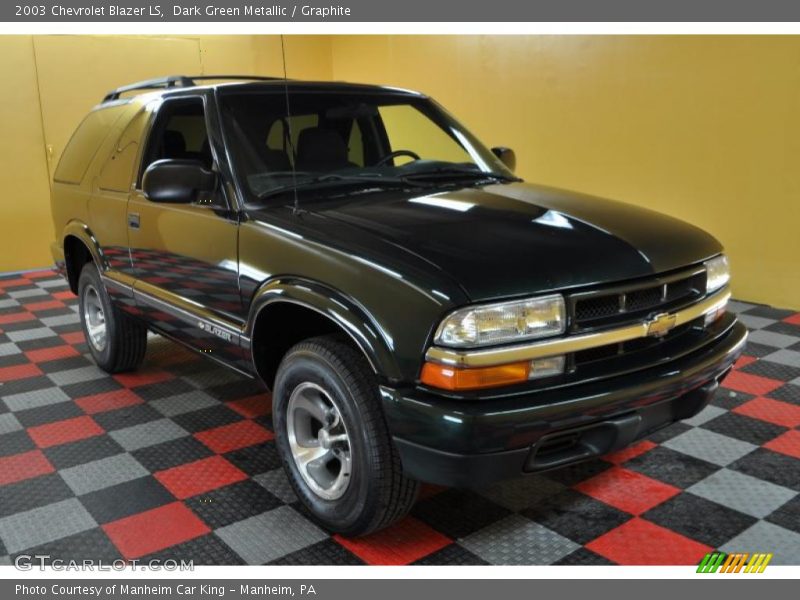 Dark Green Metallic / Graphite 2003 Chevrolet Blazer LS