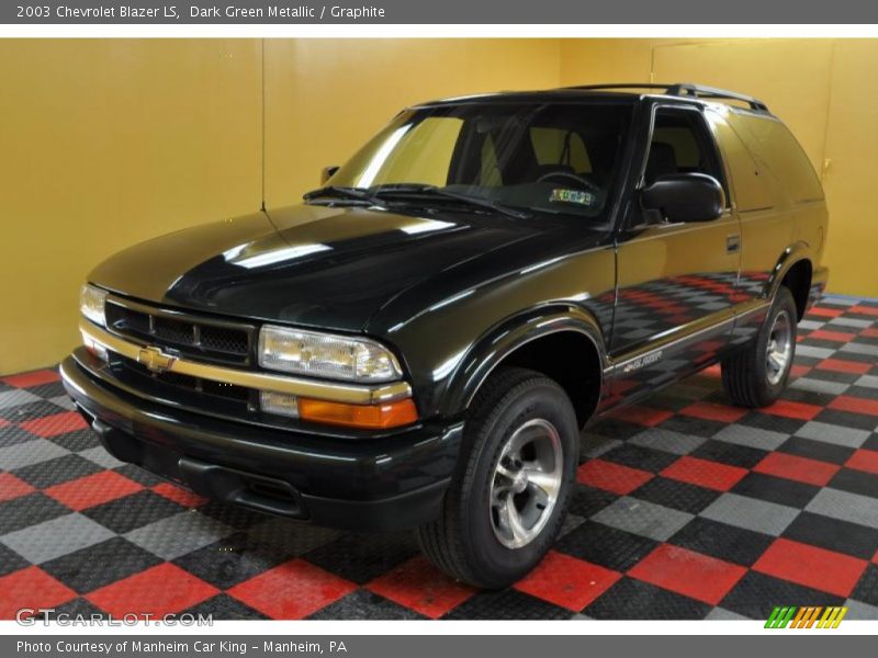 Dark Green Metallic / Graphite 2003 Chevrolet Blazer LS