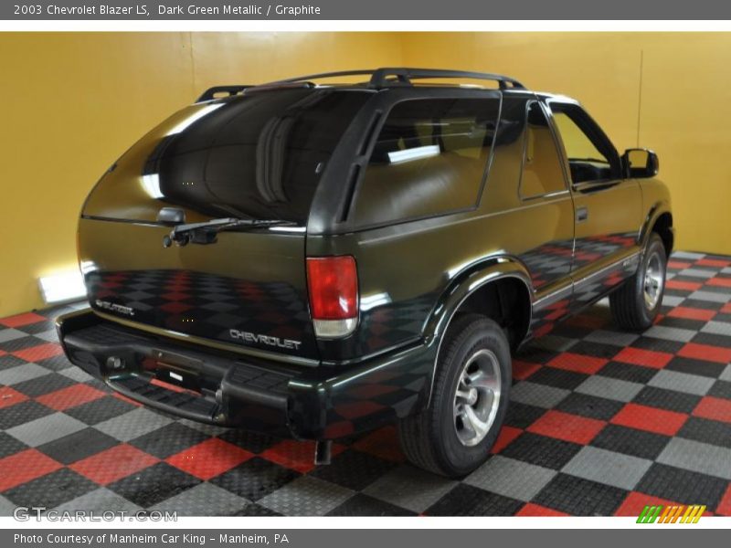 Dark Green Metallic / Graphite 2003 Chevrolet Blazer LS