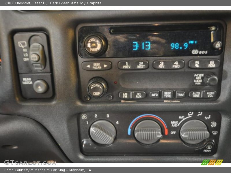 Controls of 2003 Blazer LS