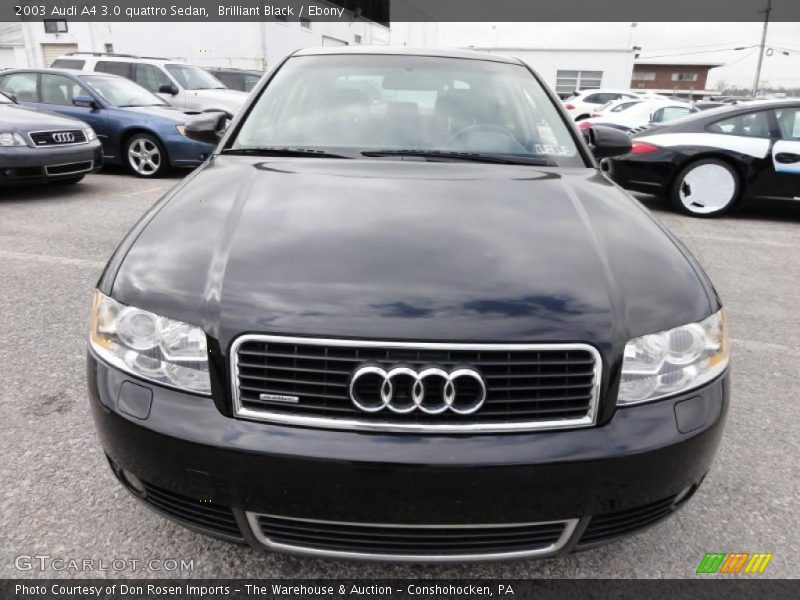 Brilliant Black / Ebony 2003 Audi A4 3.0 quattro Sedan
