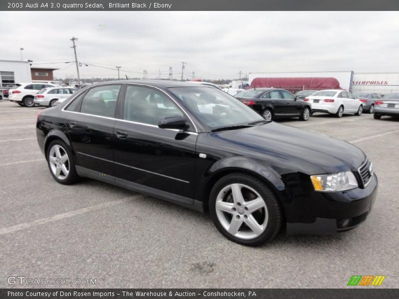 Brilliant Black / Ebony 2003 Audi A4 3.0 quattro Sedan
