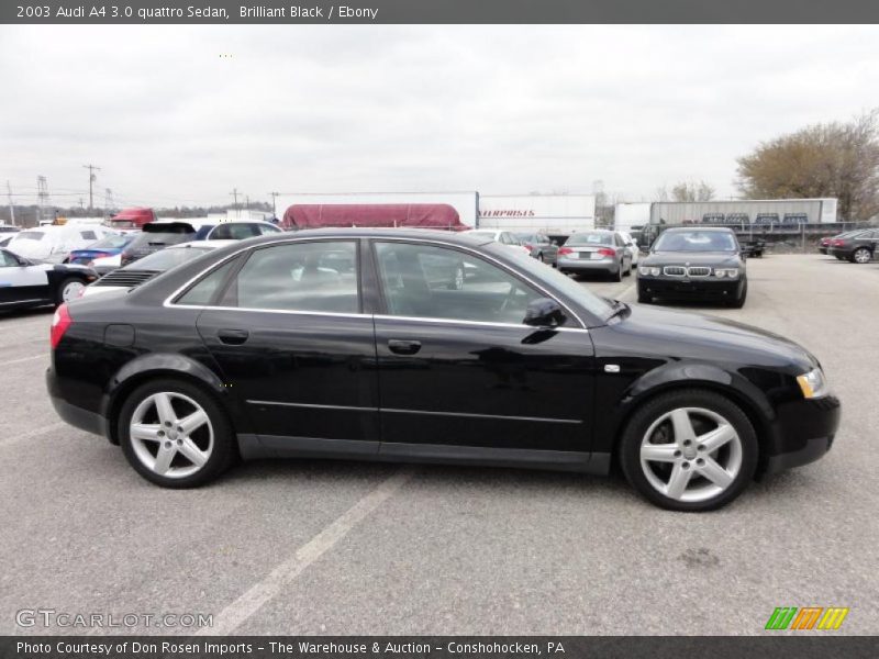 Brilliant Black / Ebony 2003 Audi A4 3.0 quattro Sedan