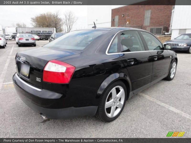 Brilliant Black / Ebony 2003 Audi A4 3.0 quattro Sedan