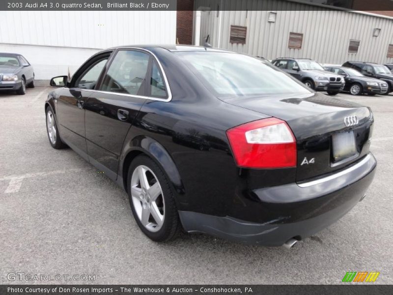 Brilliant Black / Ebony 2003 Audi A4 3.0 quattro Sedan