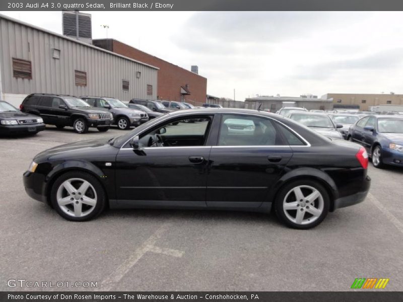 Brilliant Black / Ebony 2003 Audi A4 3.0 quattro Sedan