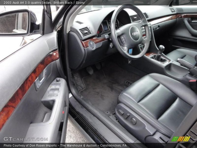 Brilliant Black / Ebony 2003 Audi A4 3.0 quattro Sedan