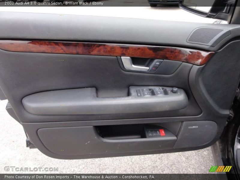 Brilliant Black / Ebony 2003 Audi A4 3.0 quattro Sedan