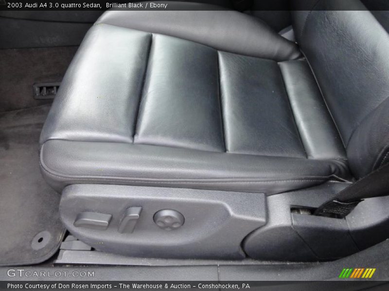 Brilliant Black / Ebony 2003 Audi A4 3.0 quattro Sedan