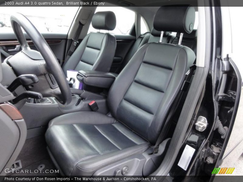 Brilliant Black / Ebony 2003 Audi A4 3.0 quattro Sedan