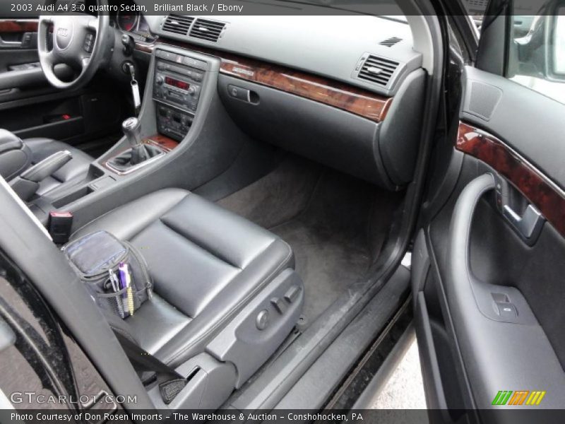 Brilliant Black / Ebony 2003 Audi A4 3.0 quattro Sedan