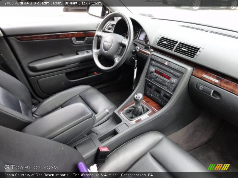 Brilliant Black / Ebony 2003 Audi A4 3.0 quattro Sedan
