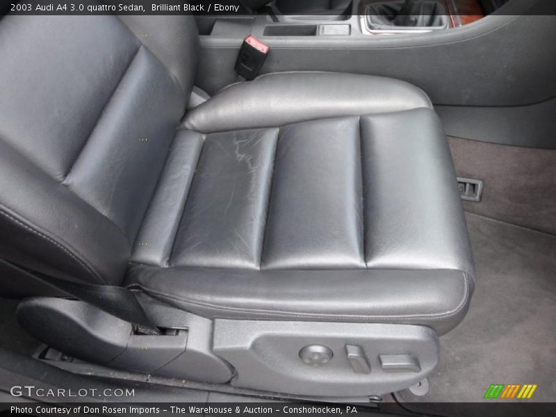 Brilliant Black / Ebony 2003 Audi A4 3.0 quattro Sedan