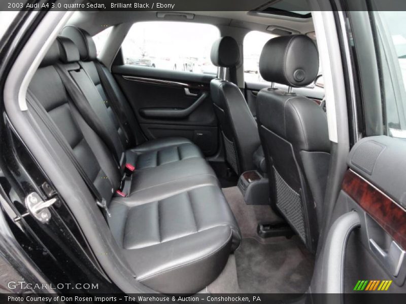 Brilliant Black / Ebony 2003 Audi A4 3.0 quattro Sedan
