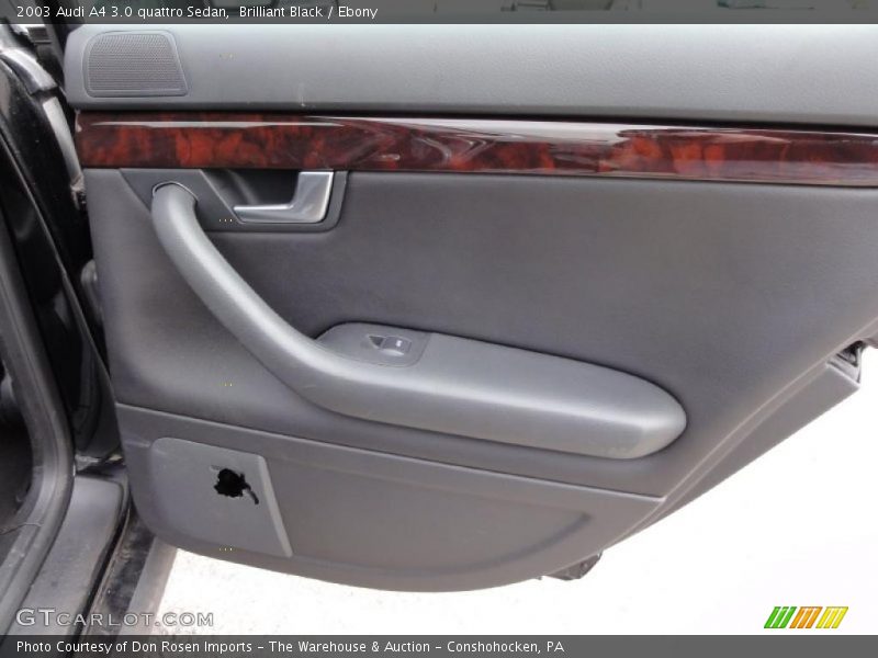 Brilliant Black / Ebony 2003 Audi A4 3.0 quattro Sedan