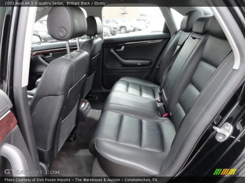 Brilliant Black / Ebony 2003 Audi A4 3.0 quattro Sedan