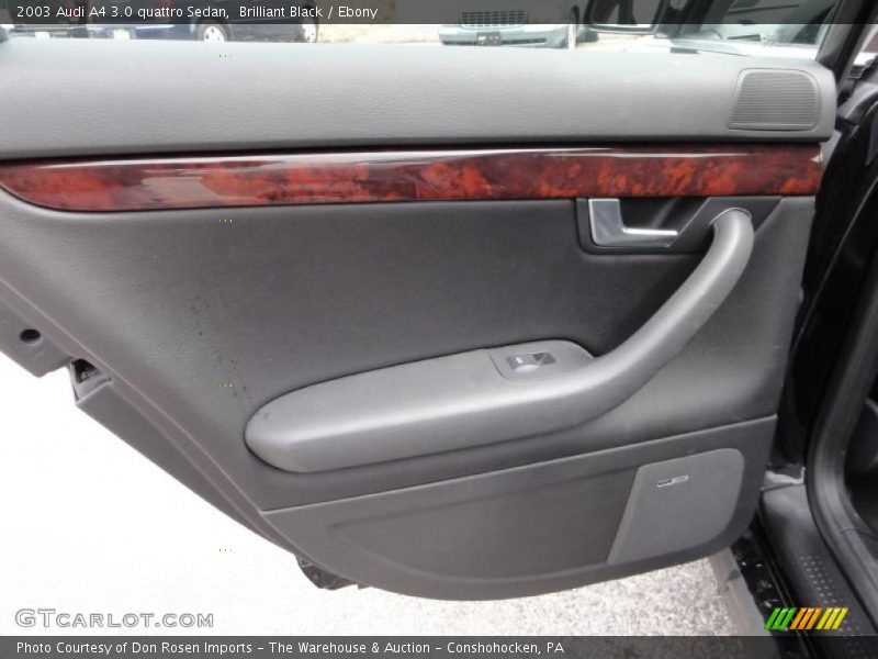 Brilliant Black / Ebony 2003 Audi A4 3.0 quattro Sedan