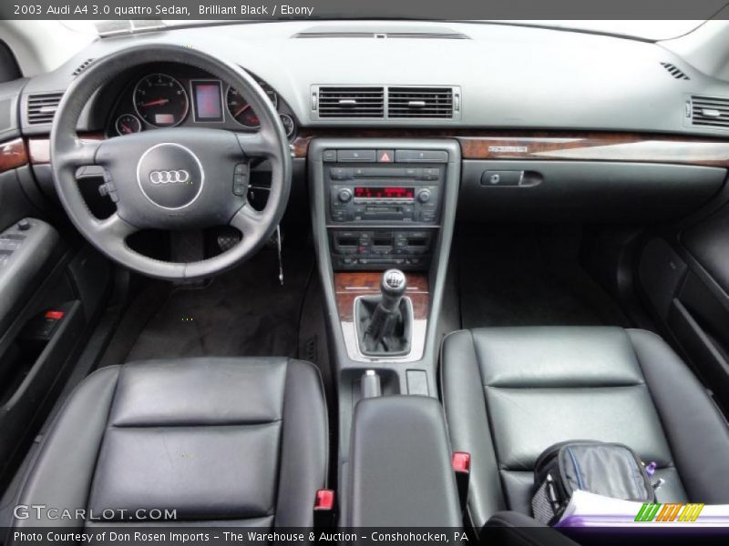 Brilliant Black / Ebony 2003 Audi A4 3.0 quattro Sedan
