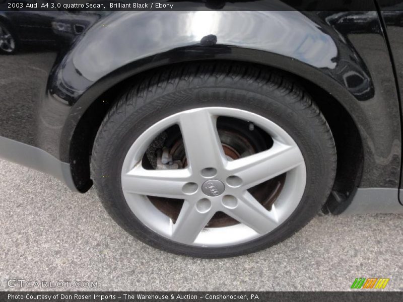 Brilliant Black / Ebony 2003 Audi A4 3.0 quattro Sedan