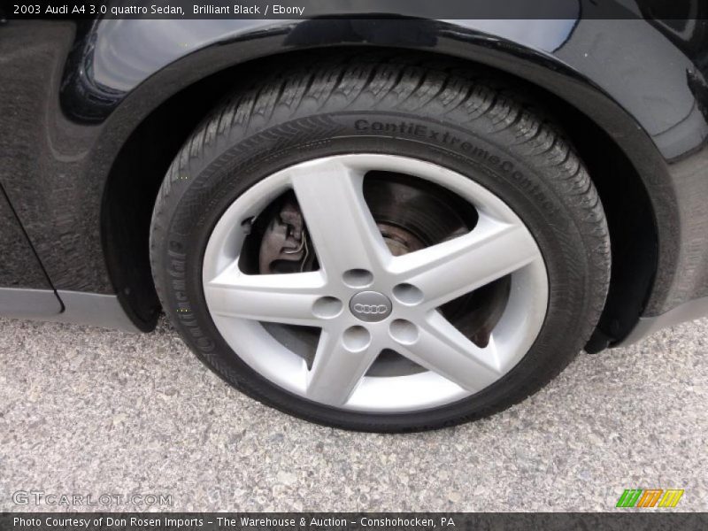 Brilliant Black / Ebony 2003 Audi A4 3.0 quattro Sedan