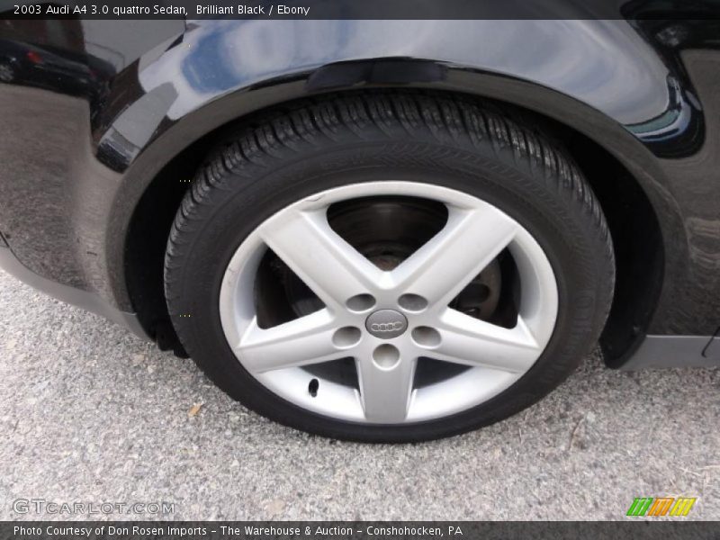 Brilliant Black / Ebony 2003 Audi A4 3.0 quattro Sedan