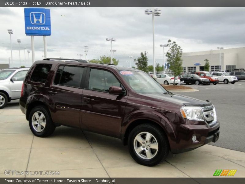 Dark Cherry Pearl / Beige 2010 Honda Pilot EX