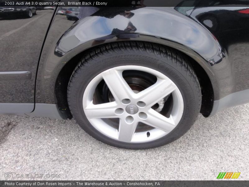 Brilliant Black / Ebony 2003 Audi A4 3.0 quattro Sedan