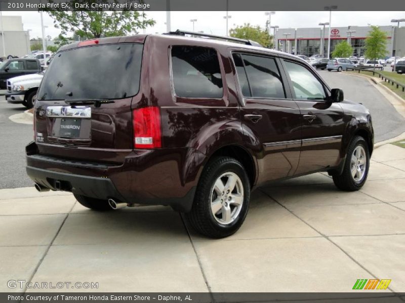 Dark Cherry Pearl / Beige 2010 Honda Pilot EX